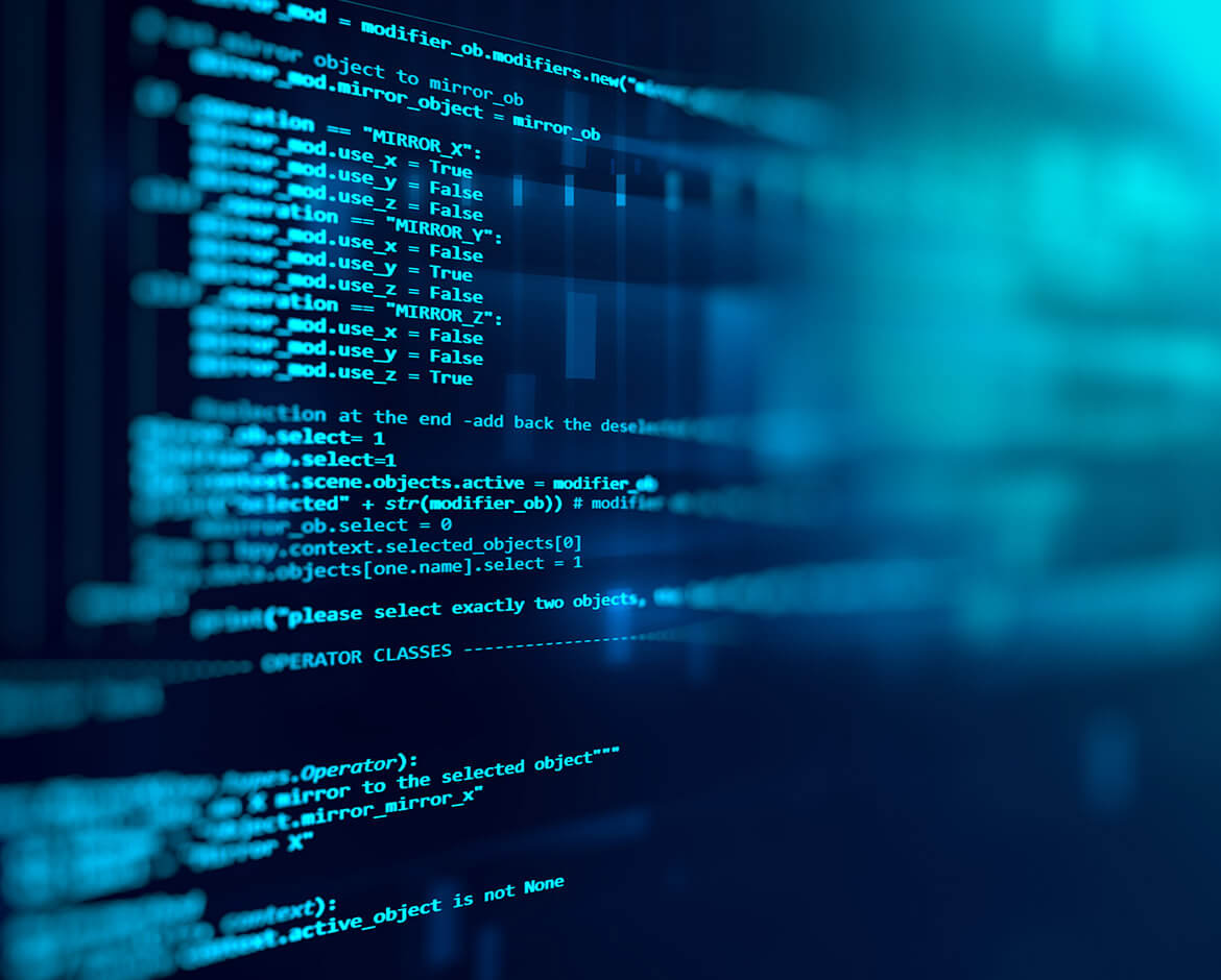 code on a screen