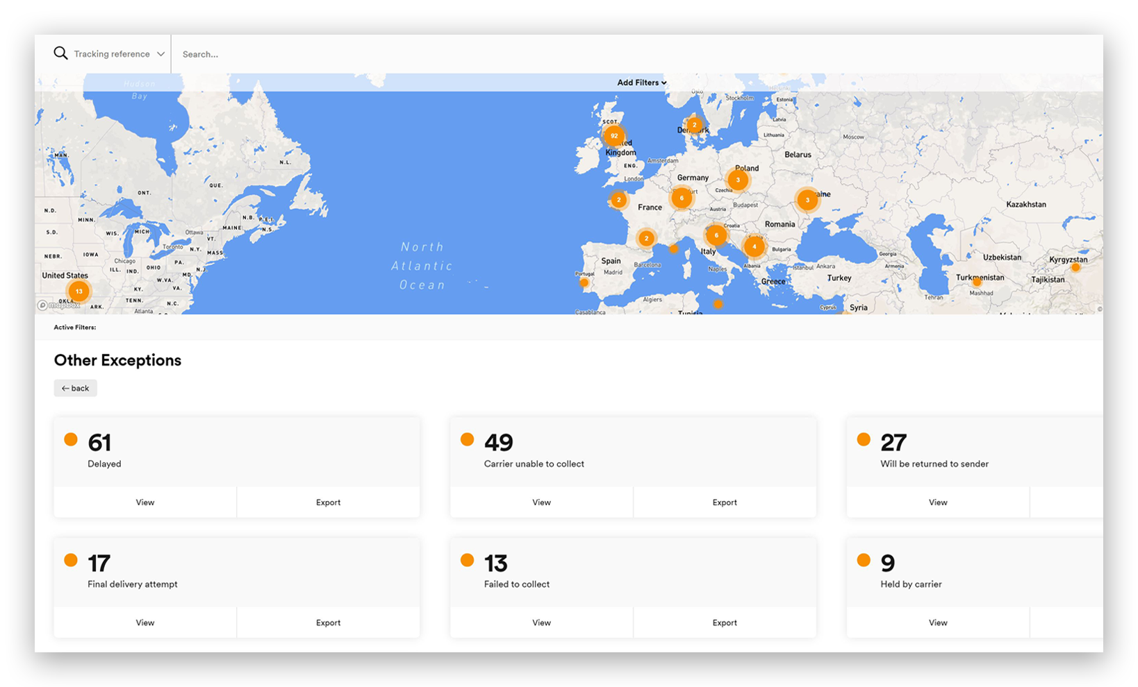 Management escalations dashboard - Amber alerts